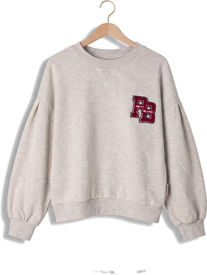 PETIT BLUSH Meisjes Truien & Vesten Easy Sweater Pb Logo Lichtgrijs