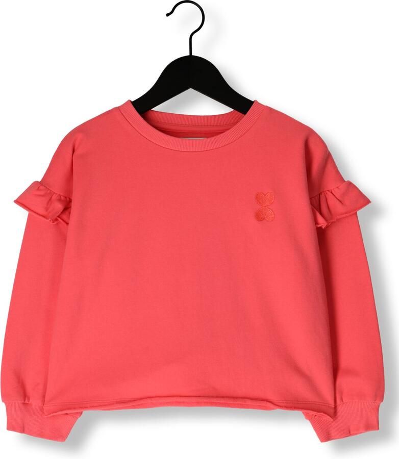 PETIT BLUSH Meisjes Truien & Vesten June Ruffle Sweater Koraal - Foto 3