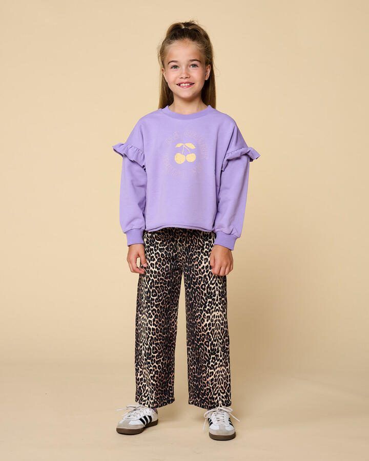 PETIT BLUSH Meisjes Truien & Vesten June Ruffle Sweater Paars - Foto 3