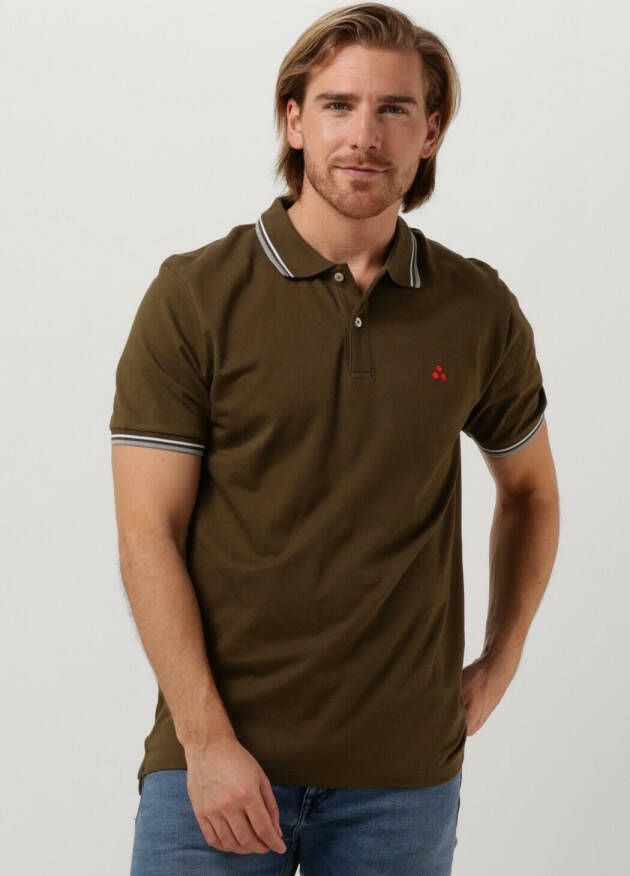 Peuterey Short-sleeved polo shirt in stretch cotton. Wit Heren - Foto 1