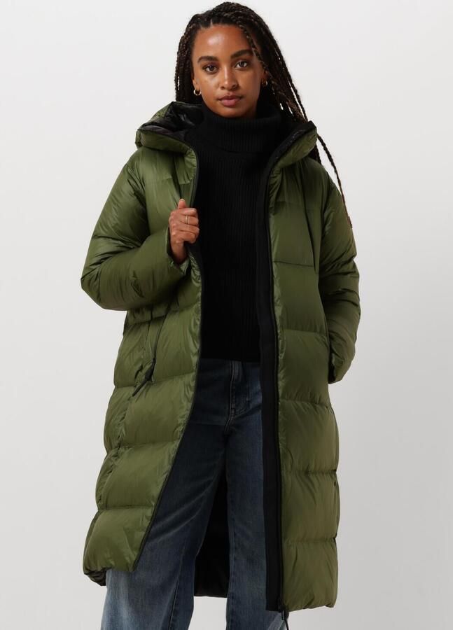 Peuterey Groene Gewatteerde Jas met Capuchon Green Dames - Foto 4