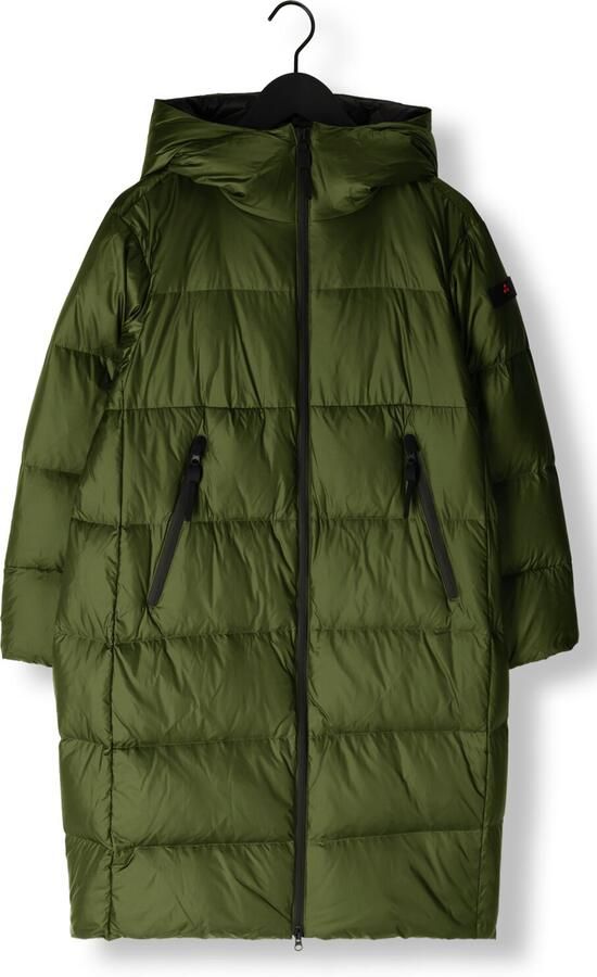 Peuterey Groene Gewatteerde Jas met Capuchon Green Dames - Foto 3