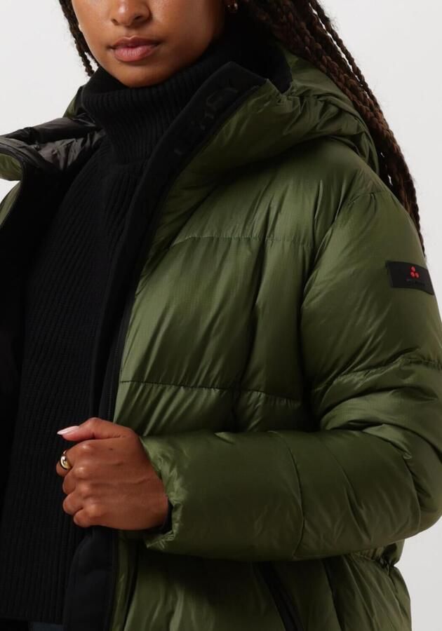 Peuterey Groene Gewatteerde Jas met Capuchon Green Dames - Foto 2