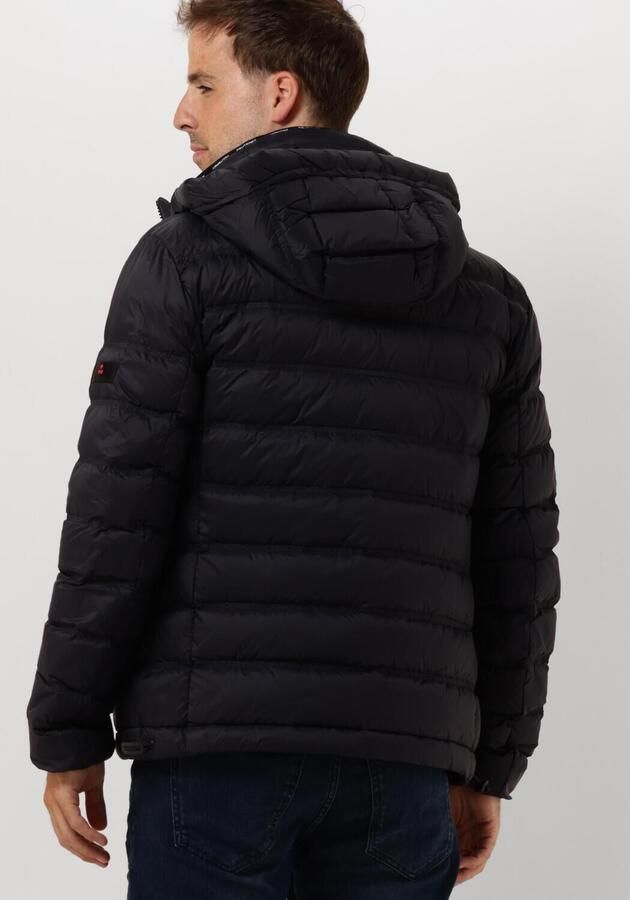 Peuterey Blauwe gewatteerde pufferjas met logo patch Blue Heren - Foto 2