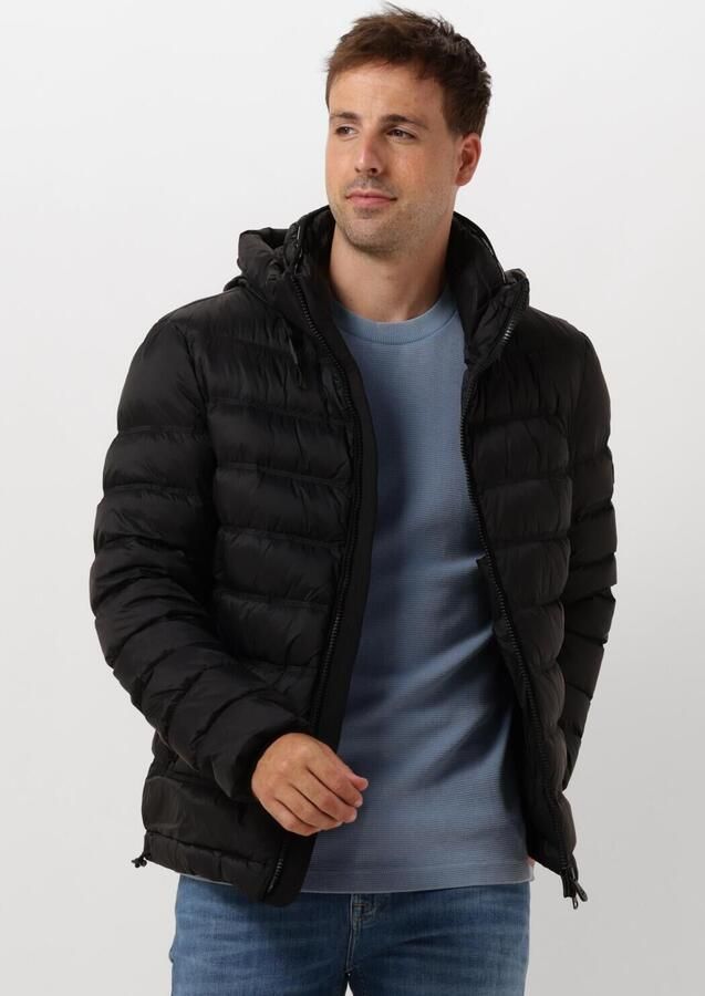 Peuterey Gewatteerde jas met afneembare capuchon Black Heren - Foto 4