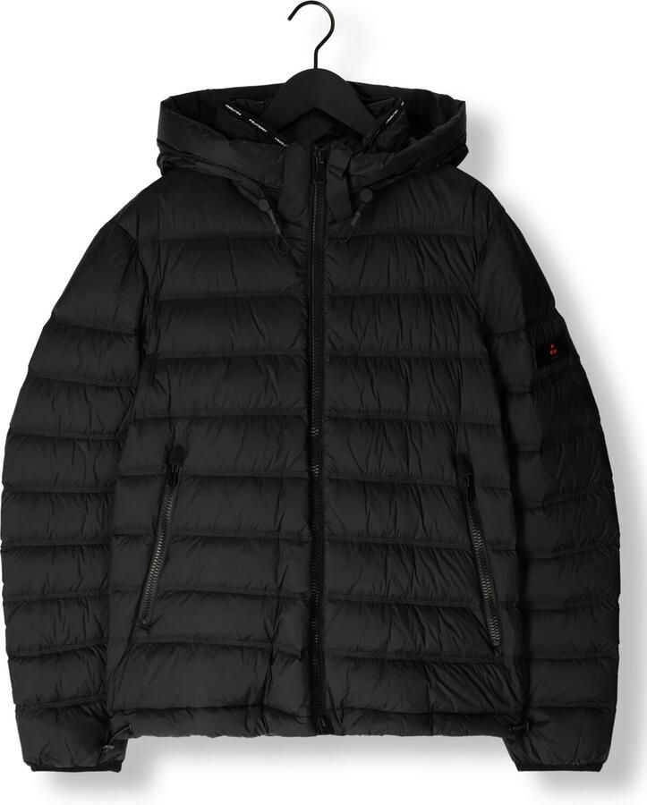 Peuterey Gewatteerde jas met afneembare capuchon Black Heren