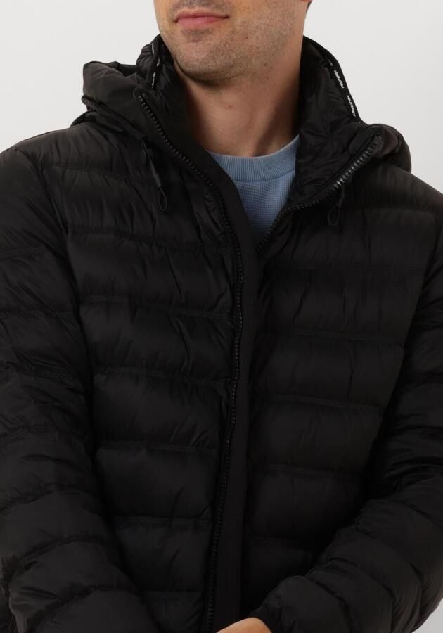 Peuterey Gewatteerde jas met afneembare capuchon Black Heren - Foto 3