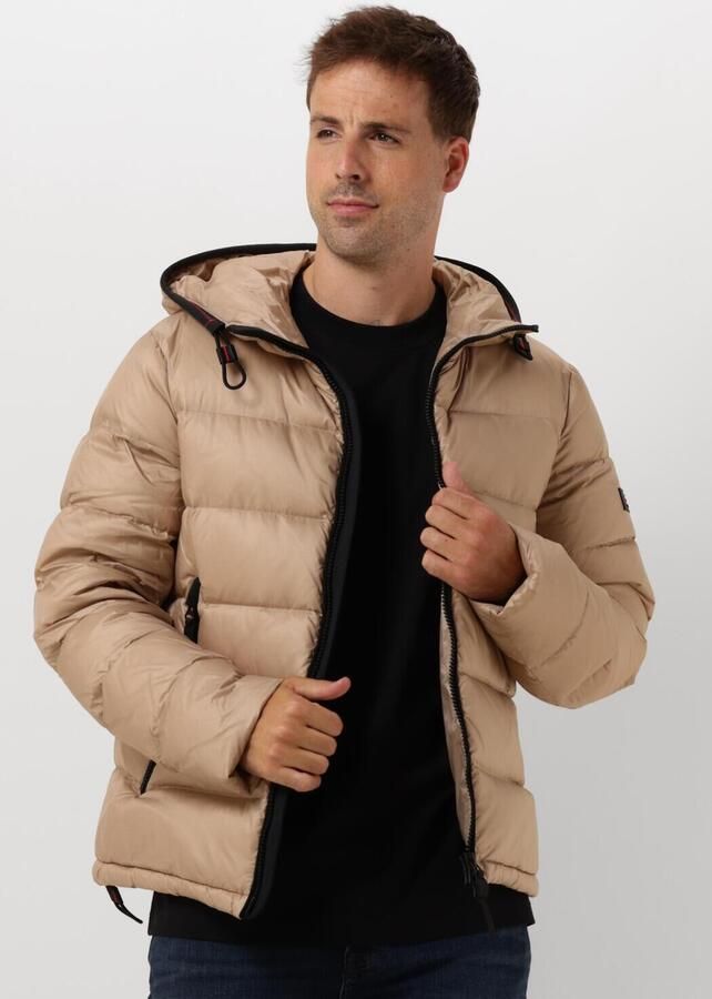 Peuterey Lichtgewicht Ripstop Gewatteerde Jas met Capuchon Beige Heren - Foto 4