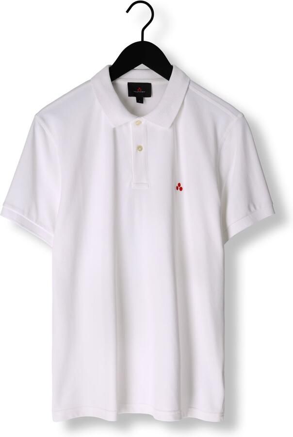 Peuterey Slim Fit Stretch Nylon Polo Wit Heren - Foto 3