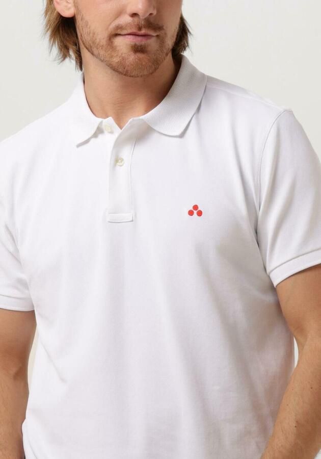 Peuterey Slim Fit Stretch Nylon Polo Wit Heren - Foto 2