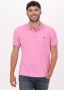 Peuterey Slim Fit Stretch Nylon Polo Shirt Roze Heren - Thumbnail 1