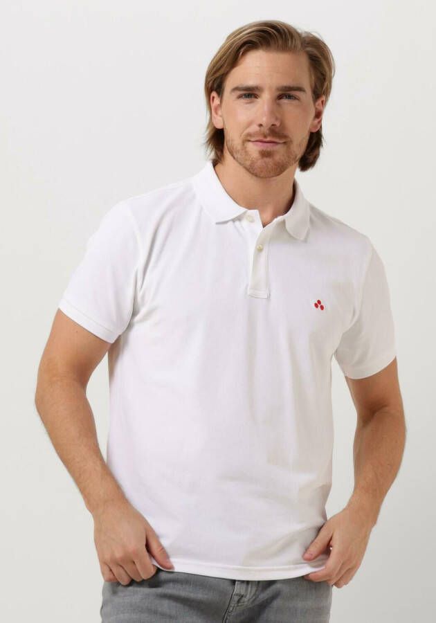 Peuterey Slim Fit Stretch Nylon Polo Wit Heren