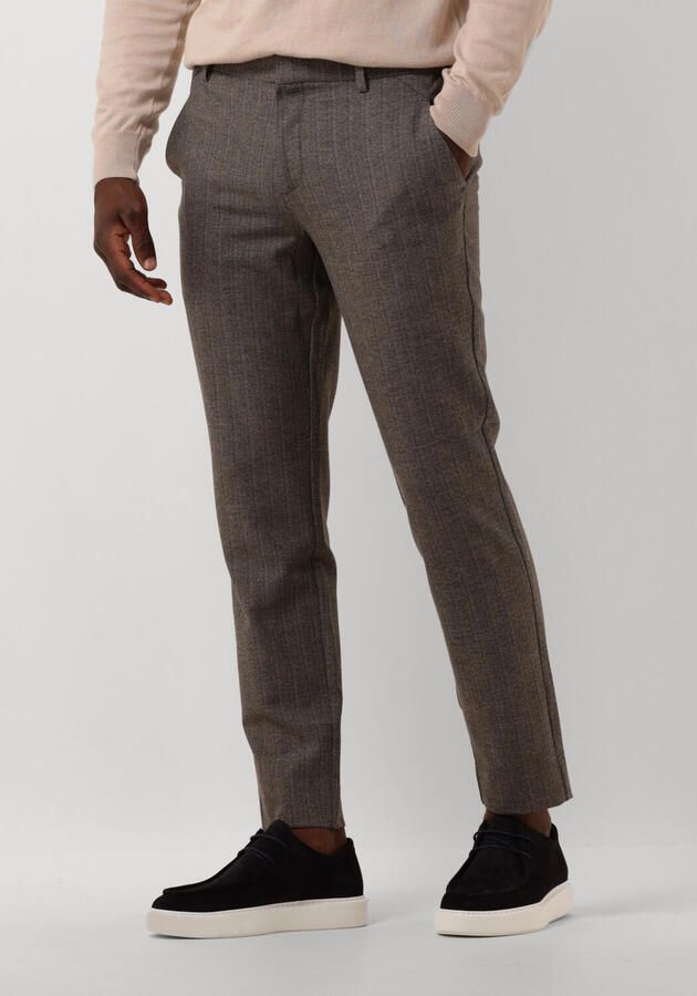 Plain Units Chino Broek Cool Taupe Melange Brown Heren - Foto 4