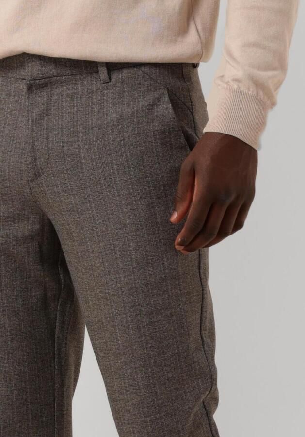 Plain Units Chino Broek Cool Taupe Melange Brown Heren - Foto 2