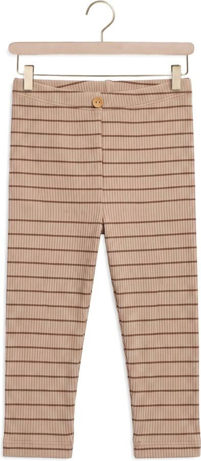 PLAY UP Baby Broeken Striped Rib Leggings Beige