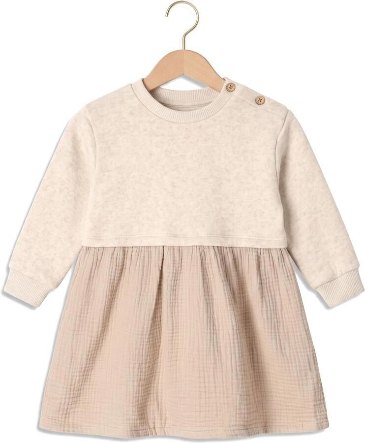 PLAY UP Baby Jurken Fleece Dress Beige