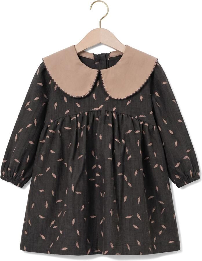 PLAY UP Baby Jurken Printed Fleece Dress Donkergrijs