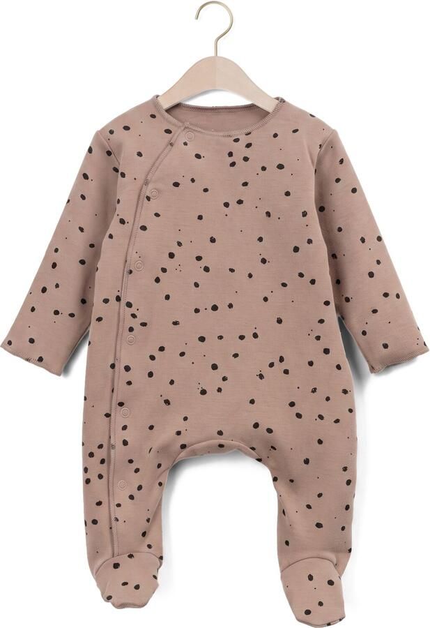 PLAY UP Baby Rompers Printed Rib Jumpsuit Taupe