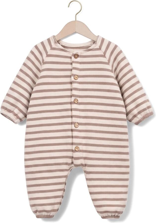 PLAY UP Baby Rompers Striped Flamé Jersey Jumpsuit Creme