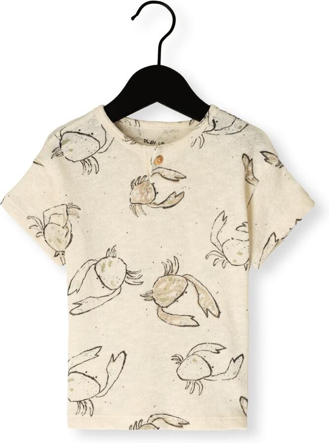PLAY UP Baby Tops & T-shirts Printed Flame Jersey T-shirt Ecru - Foto 1