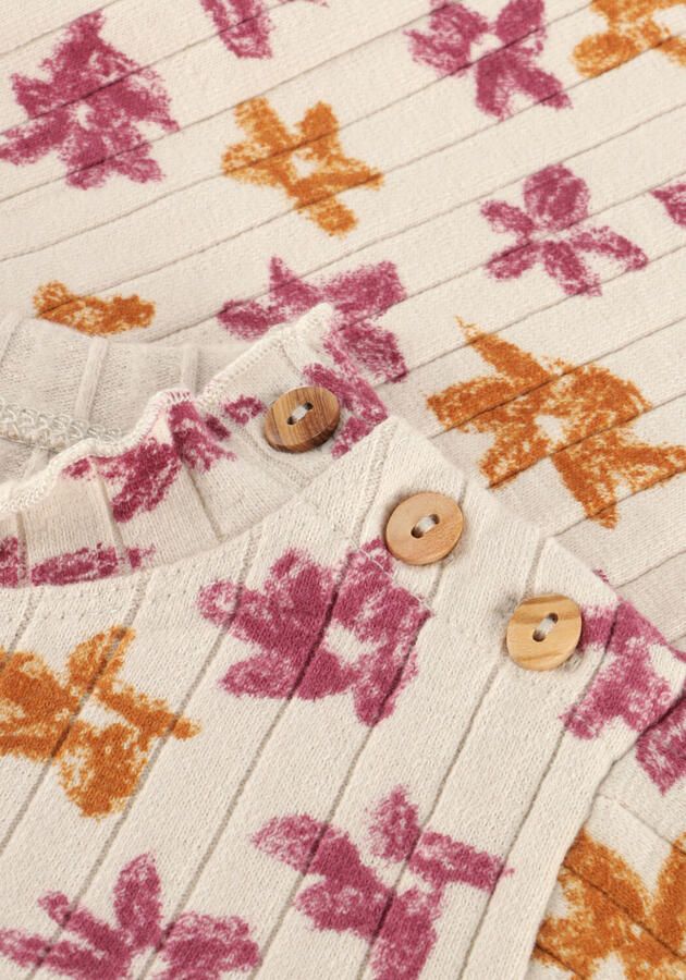 PLAY UP Baby Tops & T-shirts Printed Rib Ls T-shirt Creme