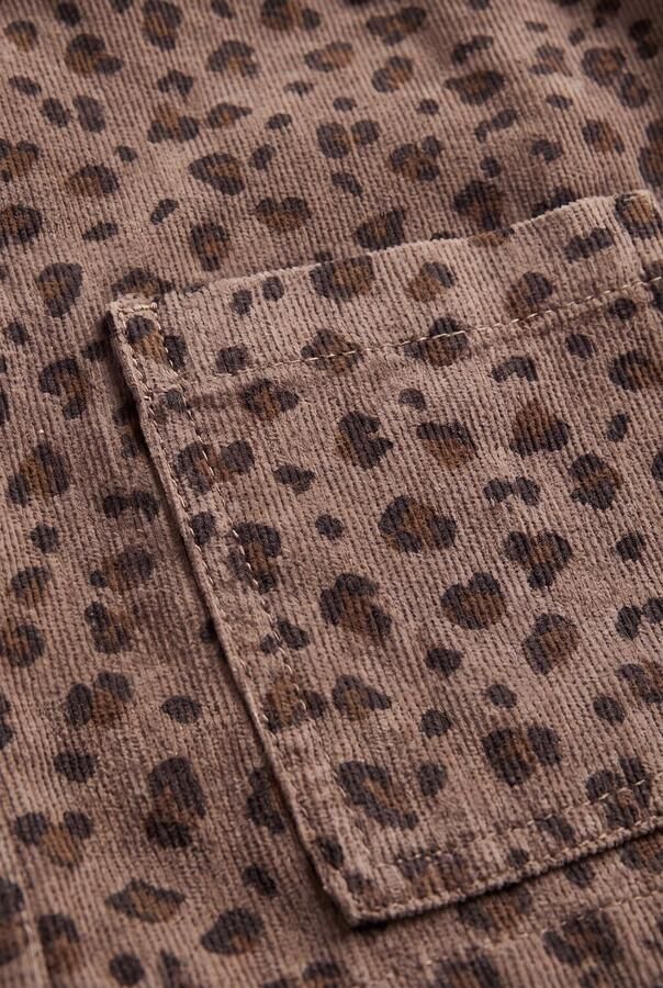 PLAY UP Meisjes Blouses Printed Twill Shirt Taupe - Foto 2