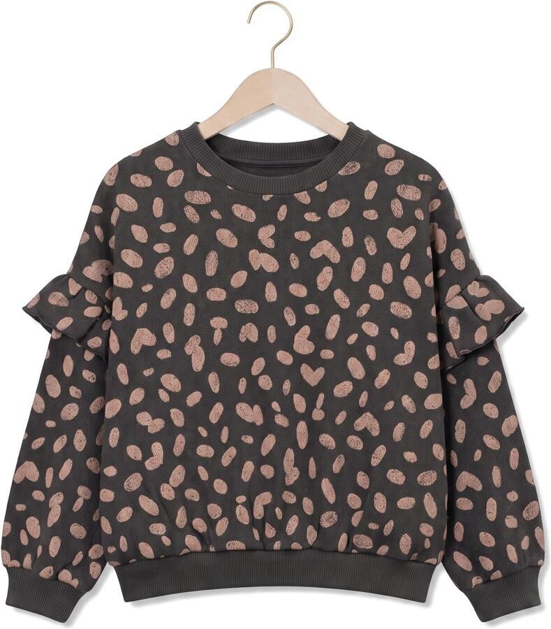 PLAY UP Meisjes Truien & Vesten Printed Jersey Sweater Antraciet