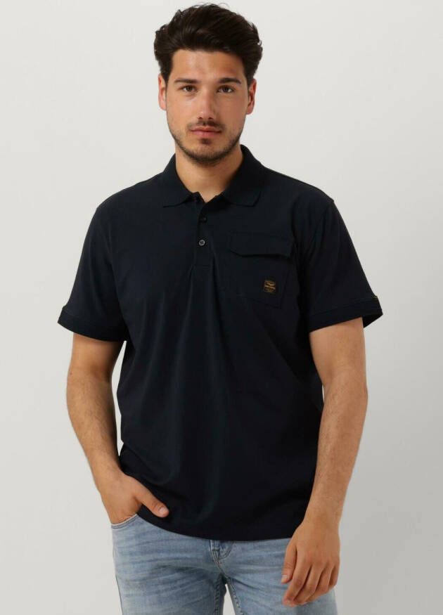 PME LEGEND Heren Polo's & T-shirts Short Sleeve Polo Stretch Jersey Blauw