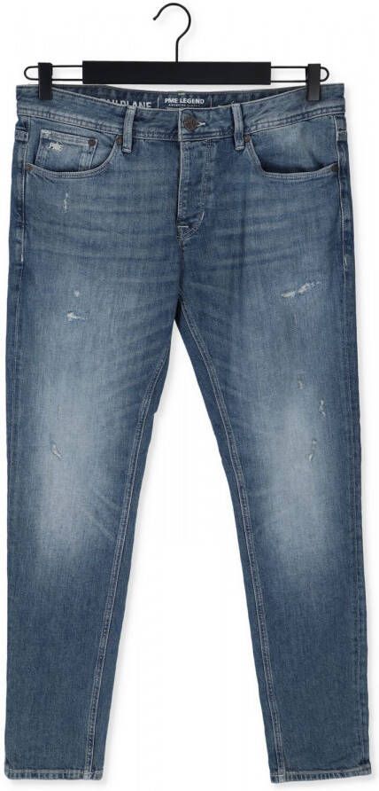 PME Legend Blauwe Slim Fit Jeans Tailplane Authentic Mid WAsh