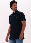 PME Legend Donkerblauwe Polo Short Sleeve Polo Fine Pique All Over Print - Thumbnail 1