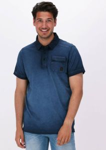 PME Legend Donkerblauwe Polo Short Sleeve Polo Light Pique Cold Dye