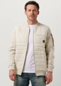 PME Legend Gebroken Wit Jack Zip Jacket Sweat Mixed Padded