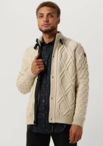 PME Legend Zip jacket heavy knit mixed yarn bone white Beige Heren