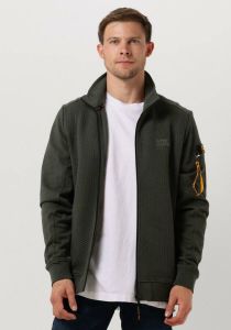 PME Legend Groene Vest Zip Jacket Jacquard Interlock Sweat