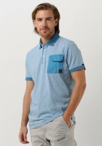 PME Legend Lichtblauwe Polo Short Sleeve Polo Stretch Pique