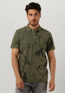 PME Legend Mint Polo Short Sleeve Polo Stripe Outline Flower