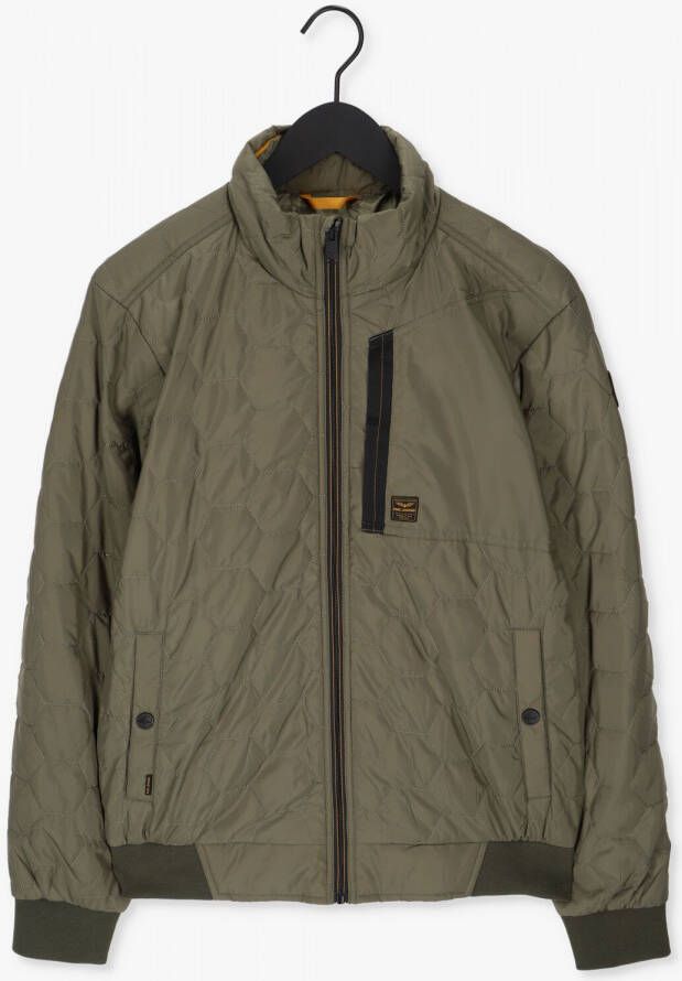 PME Legend Olijf Gewatteerde Jas Bomber Jacket Raider Ii Taffetar