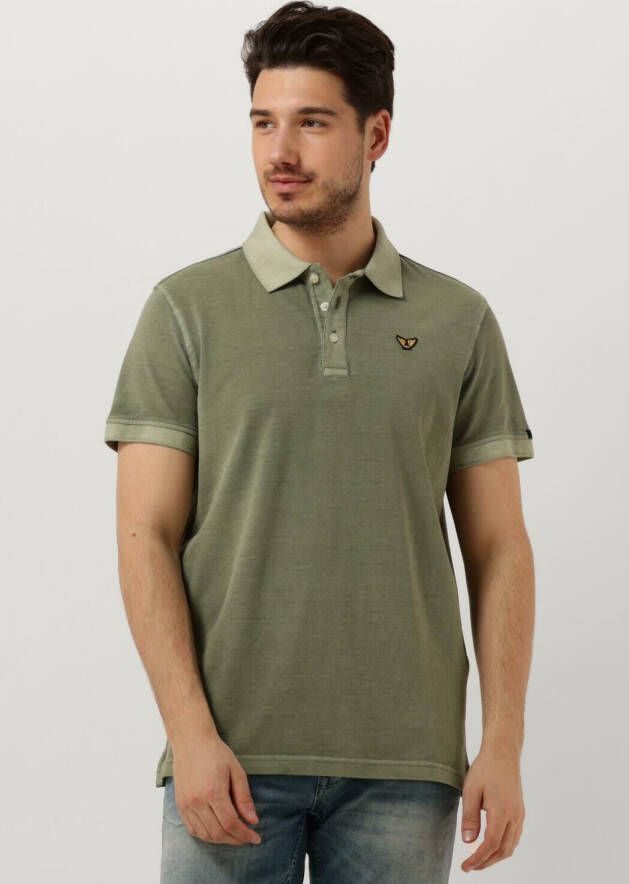 PME Legend Olijf Polo Short Sleeve Polo Garment Dyed Pique