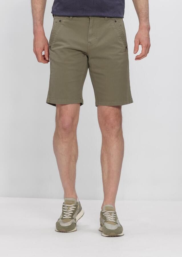 PME LEGEND Heren Broeken Spector Chino Shorts Fancy Structure Khaki