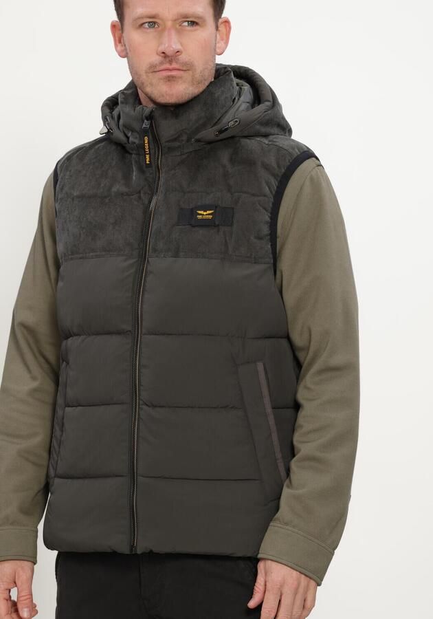 PME LEGEND Heren Jassen Bodywarmer Gobbler Bw Mix Fabric Donkergroen - Foto 4