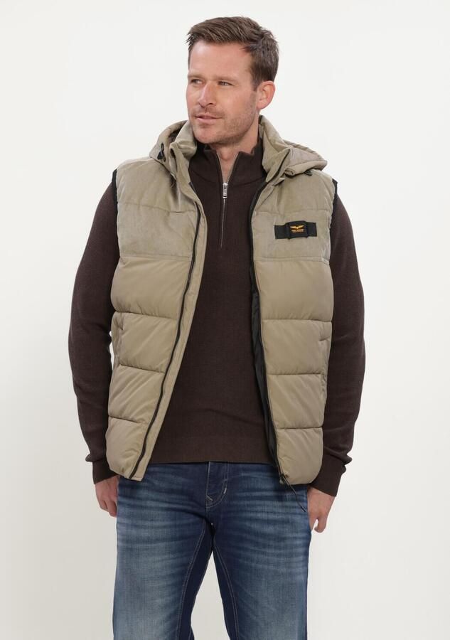 PME LEGEND Heren Jassen Bodywarmer Gobbler Bw Mix Fabric Zand