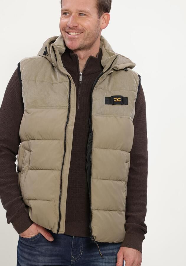 PME LEGEND Heren Jassen Bodywarmer Gobbler Bw Mix Fabric Zand - Foto 3