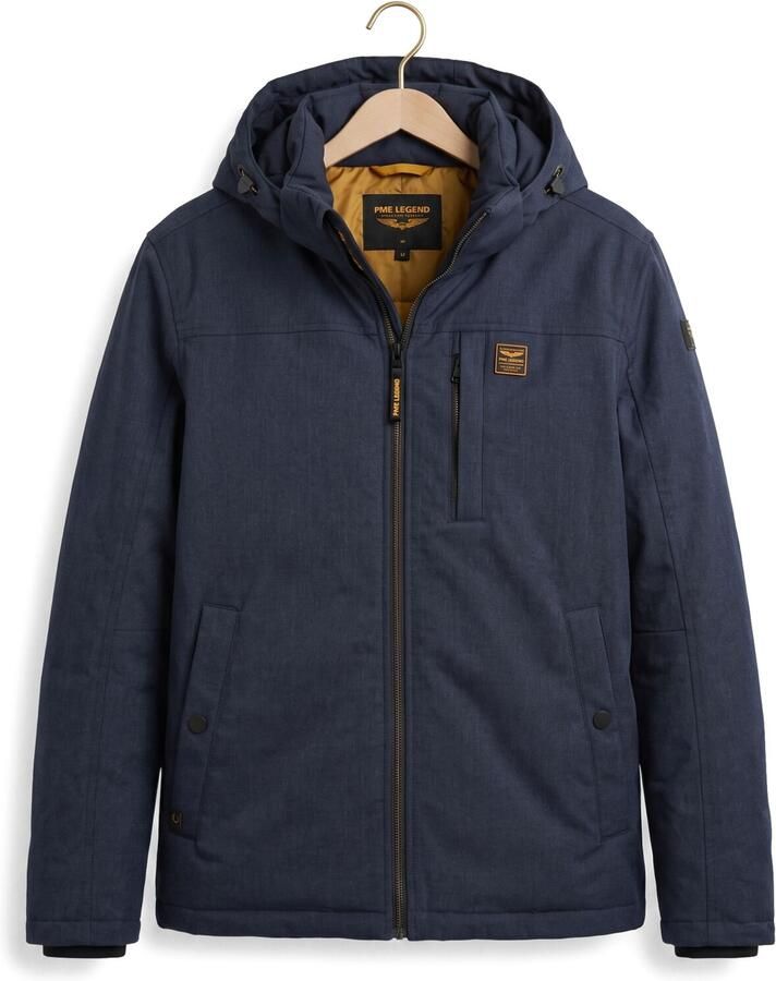 PME LEGEND Heren Jassen Semi Long Jacket Strator Melange Twill Donkerblauw - Foto 2