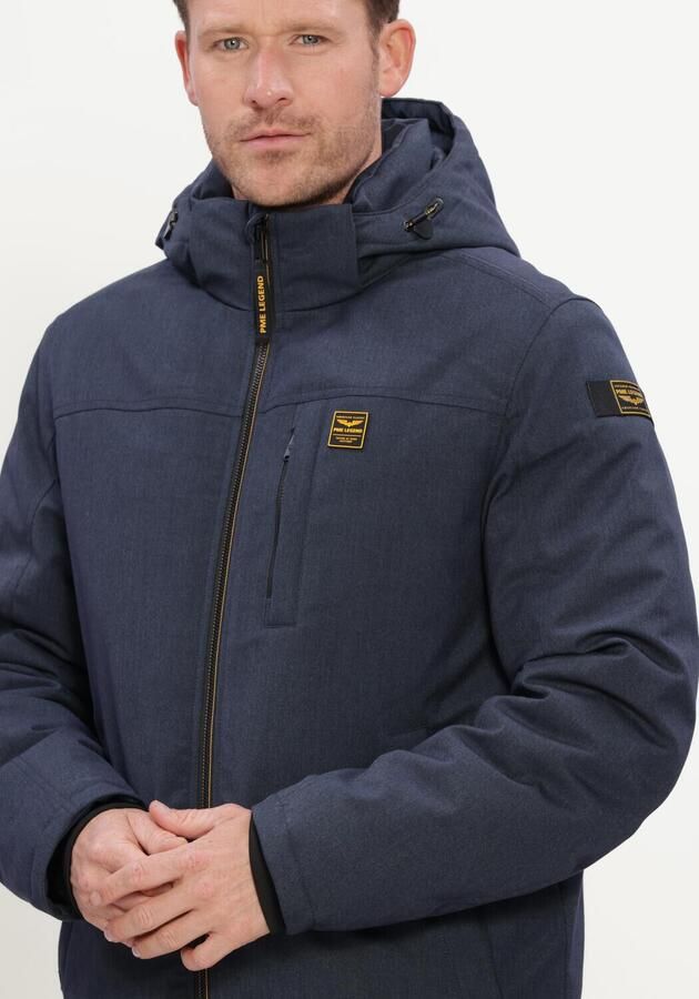 PME LEGEND Heren Jassen Semi Long Jacket Strator Melange Twill Donkerblauw - Foto 4