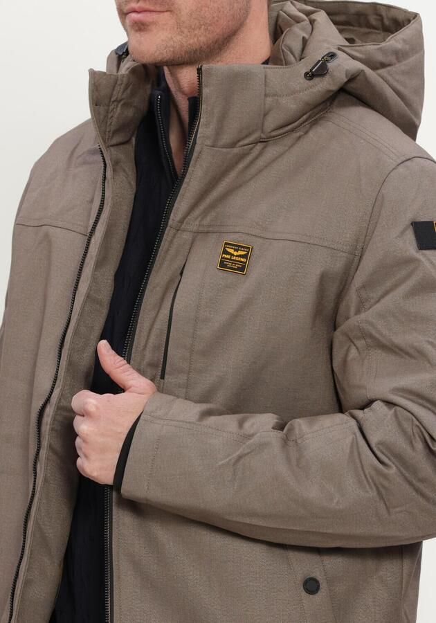PME LEGEND Heren Jassen Semi Long Jacket Strator Melange Twill Khaki - Foto 4