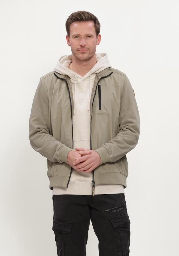 PME LEGEND Heren Jassen Short Jacket Single Jersey Terry Nylon Mix Hb Groen
