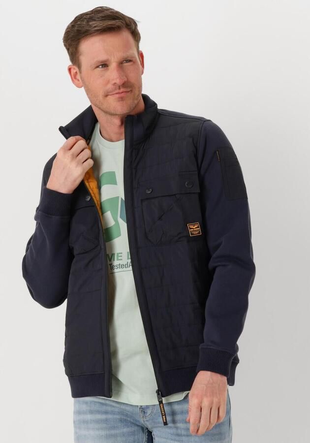 PME LEGEND Heren Jassen Zip Jacket Sweat Mixed Padded Donkerblauw - Foto 4