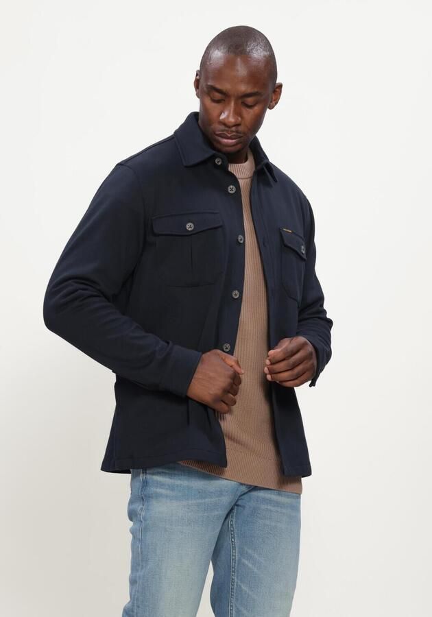 PME LEGEND Heren Overhemden Long Sleeve Shirt Comfort Heavy Twill Donkerblauw