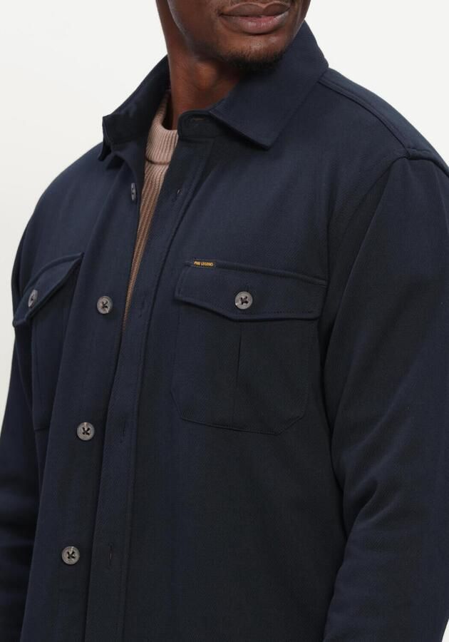 PME LEGEND Heren Overhemden Long Sleeve Shirt Comfort Heavy Twill Donkerblauw - Foto 4