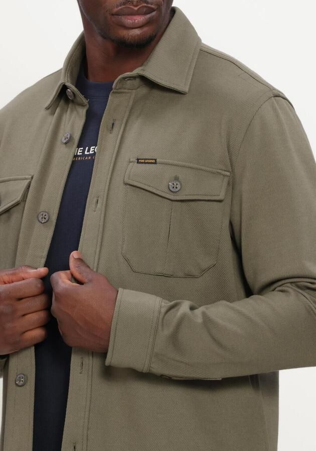 PME LEGEND Heren Overhemden Long Sleeve Shirt Comfort Heavy Twill Khaki - Foto 4